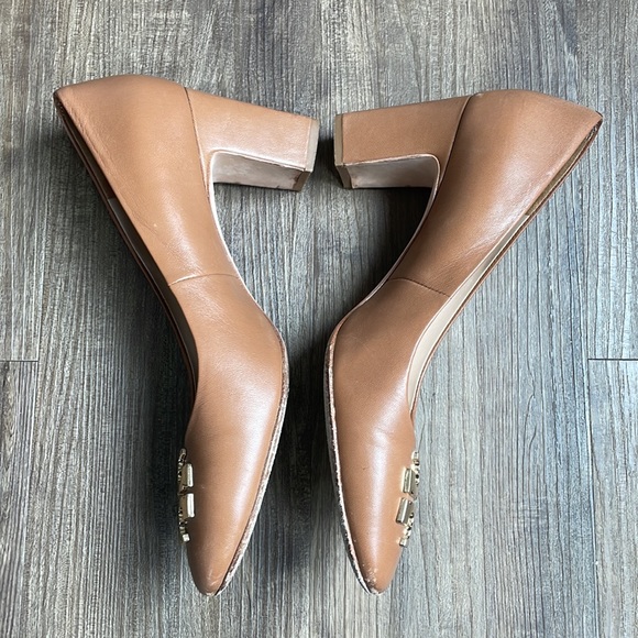 Tory Burch Laura heels size 9.5 tan color - Picture 3 of 7